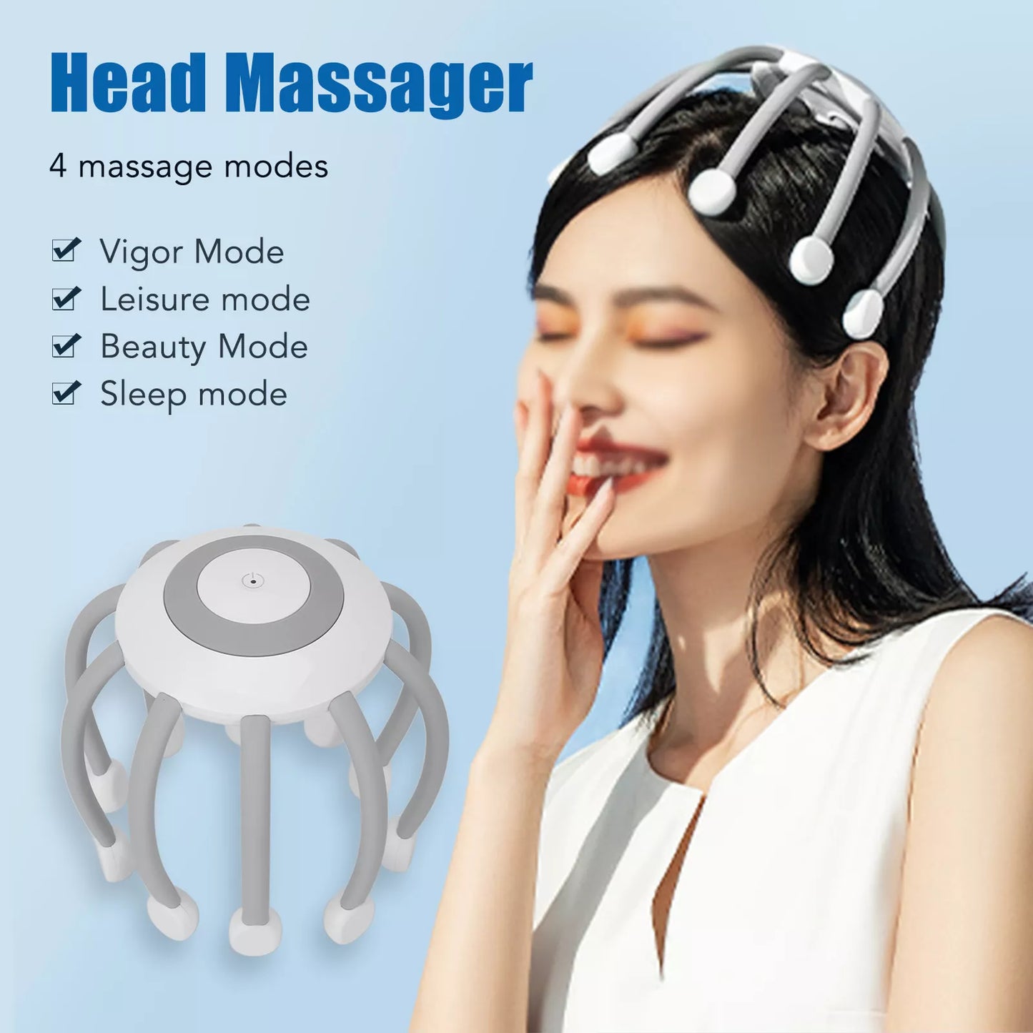 💆♂️ Masajeador de Cabeza Inteligente: Relax Profundo y Tecnología TMS 💆♀️