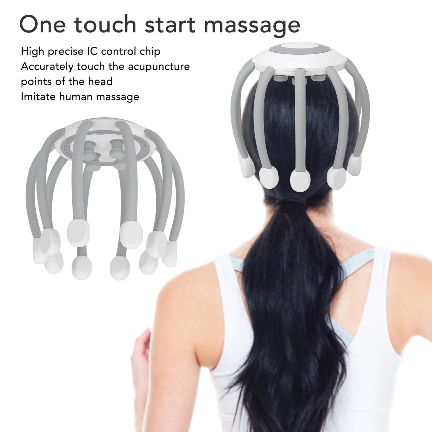 💆♂️ Masajeador de Cabeza Inteligente: Relax Profundo y Tecnología TMS 💆♀️