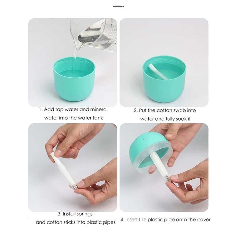 🌬️ Humidificador Ultrasónico Portátil 420ml | Difusor de Aromas USB + Luz LED ✨